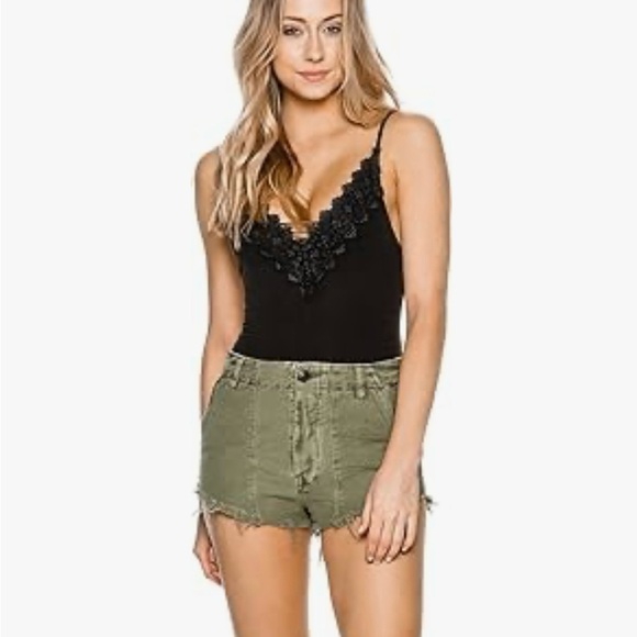 Free People Olive Jean Shorts - Picture 1 of 7
